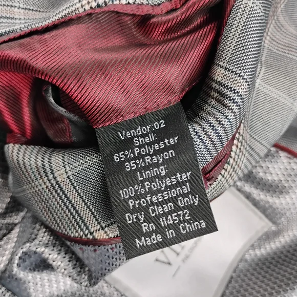 VINCI Sport Coat Men's Size 38R Grey Two-Piece Blazer NWT $359.99